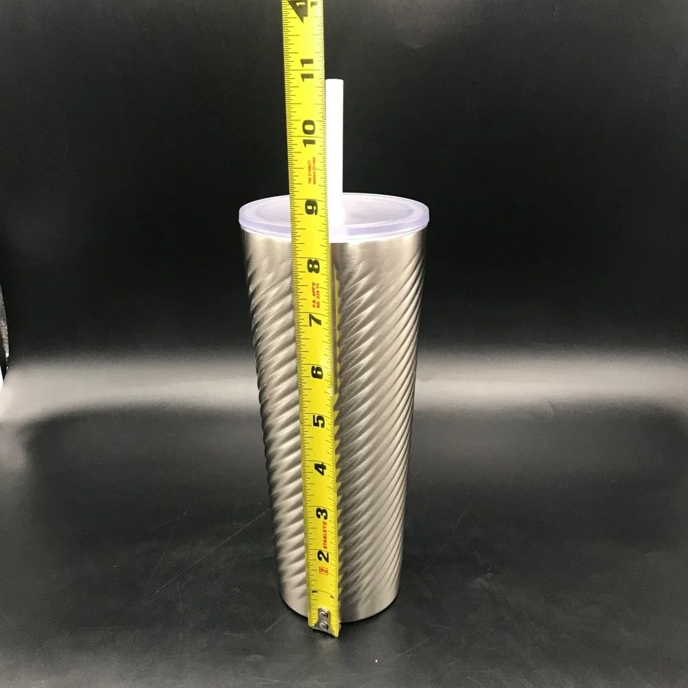 Starbucks 2022 Christmas Holiday Silver Stainless Steel 24oz Tumbler Cold Cup